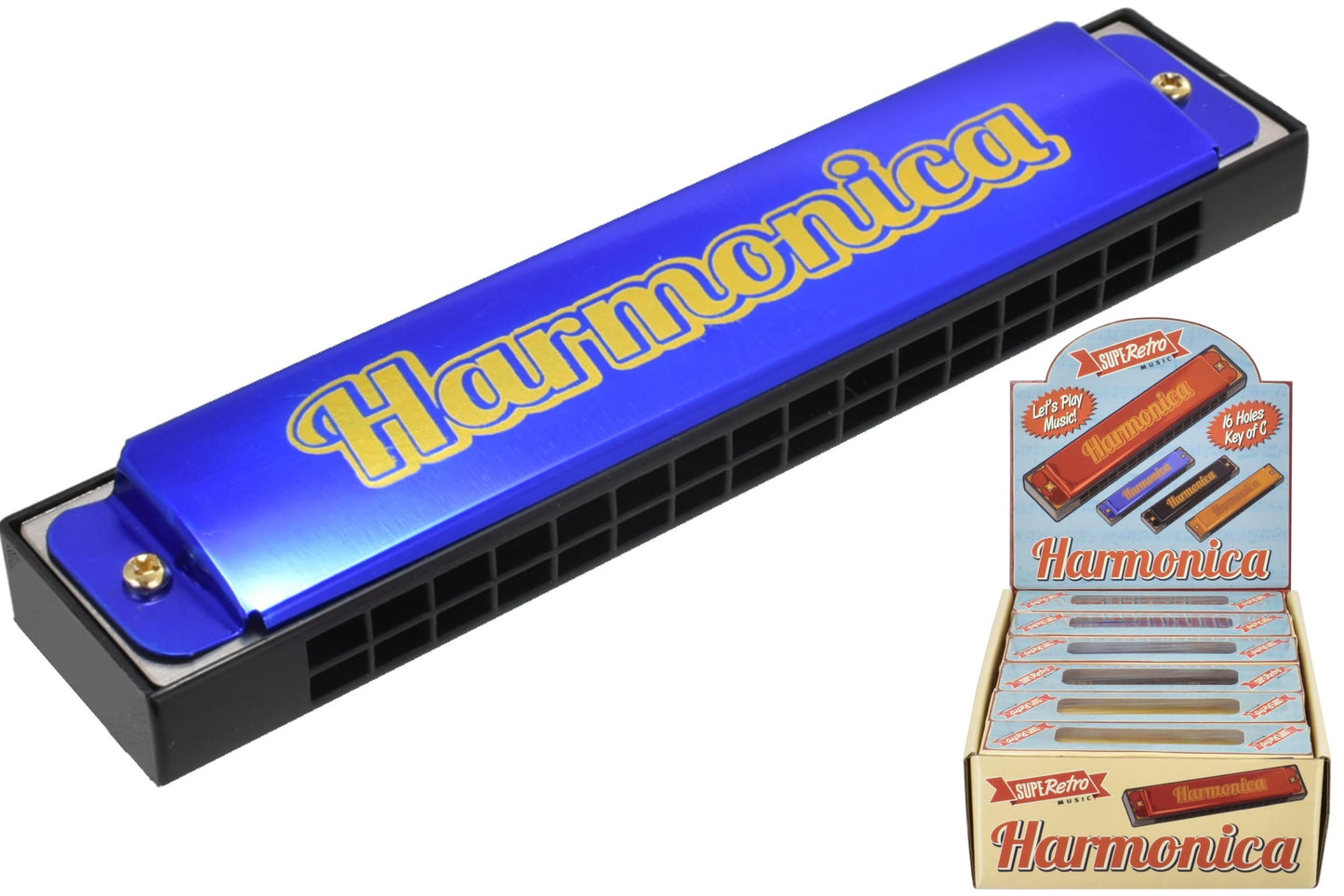 HARMONICA (16 HOLE) IN WINDOW BOX