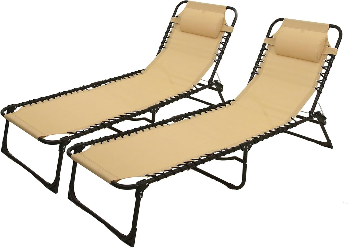 Solterra Sun Lounger with Headrest - Two Pack