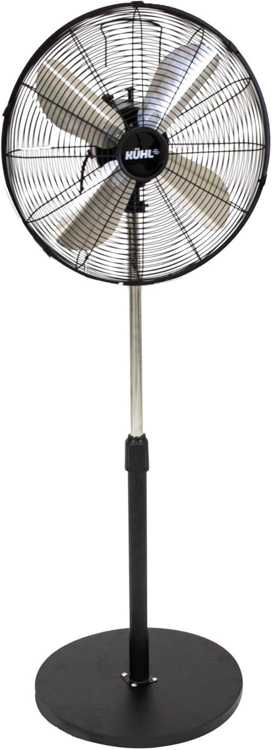 KÜHL 16" Electric Pedestal Fan | 3 Speed Settings | 80° Oscillation | Adjustable Standing Fan | Easy to Assemble | Home & Office
