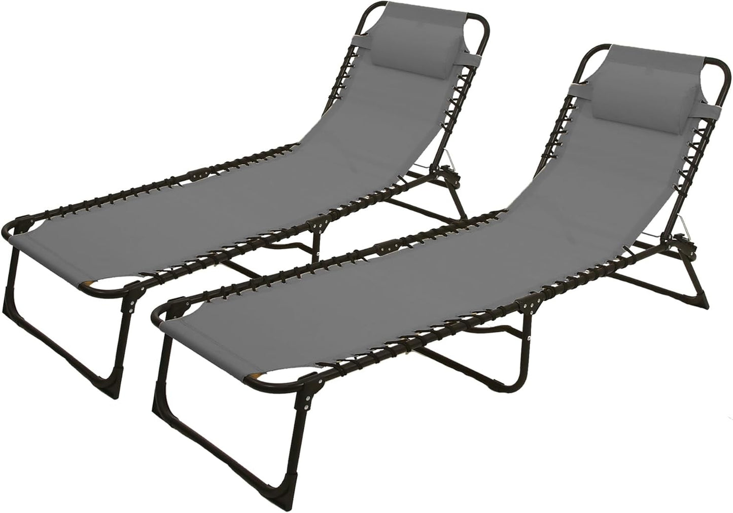 Solterra Sun Lounger with Headrest - Two Pack