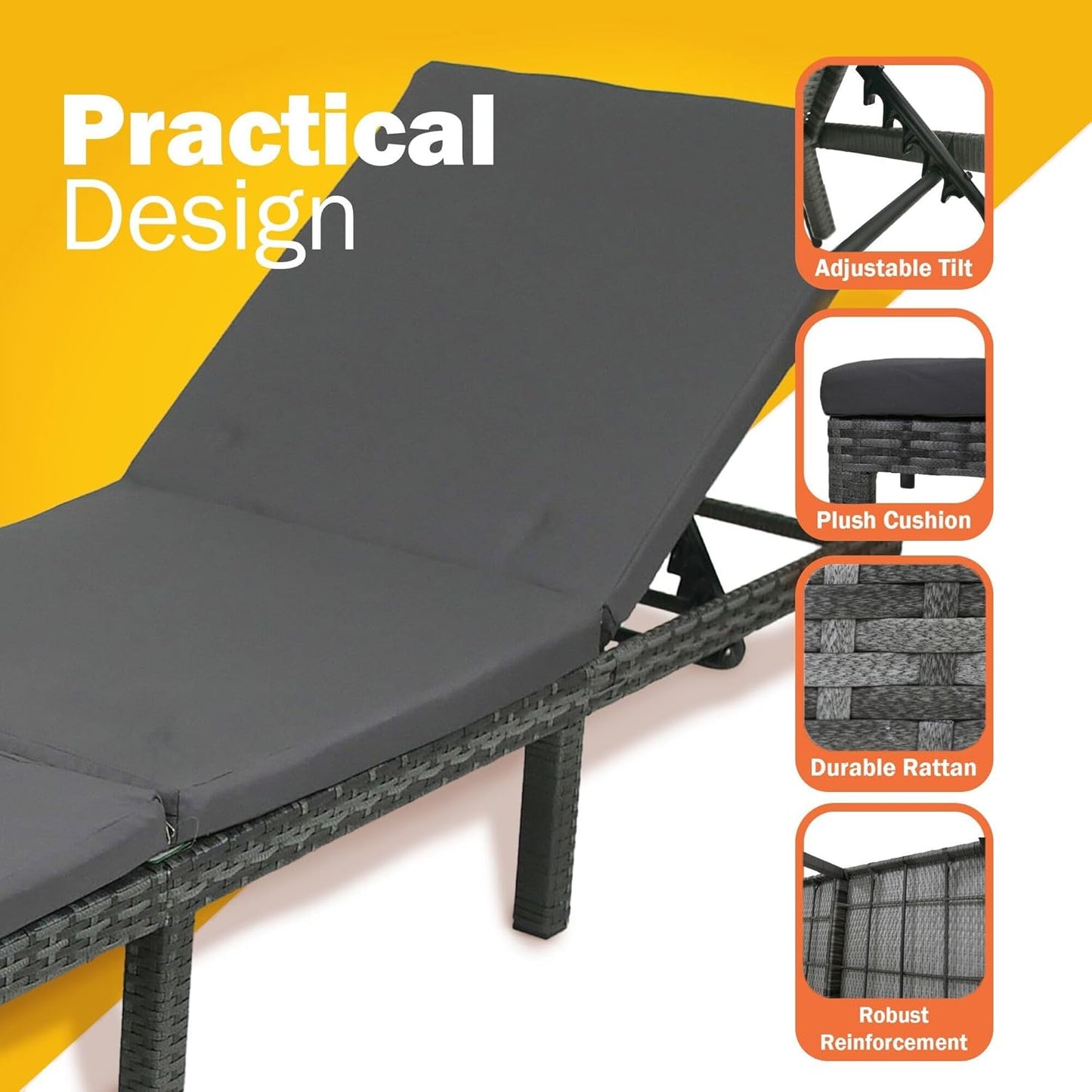 Solterra Sun Lounger Garden Chair