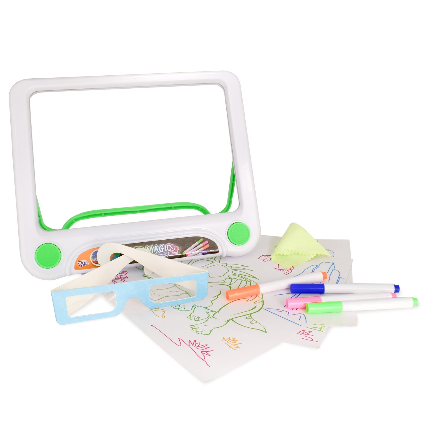 M.Y KandyToys 3D Neon Drawing Board Dinosaur Themed Educational Doodle Board Kids Toy