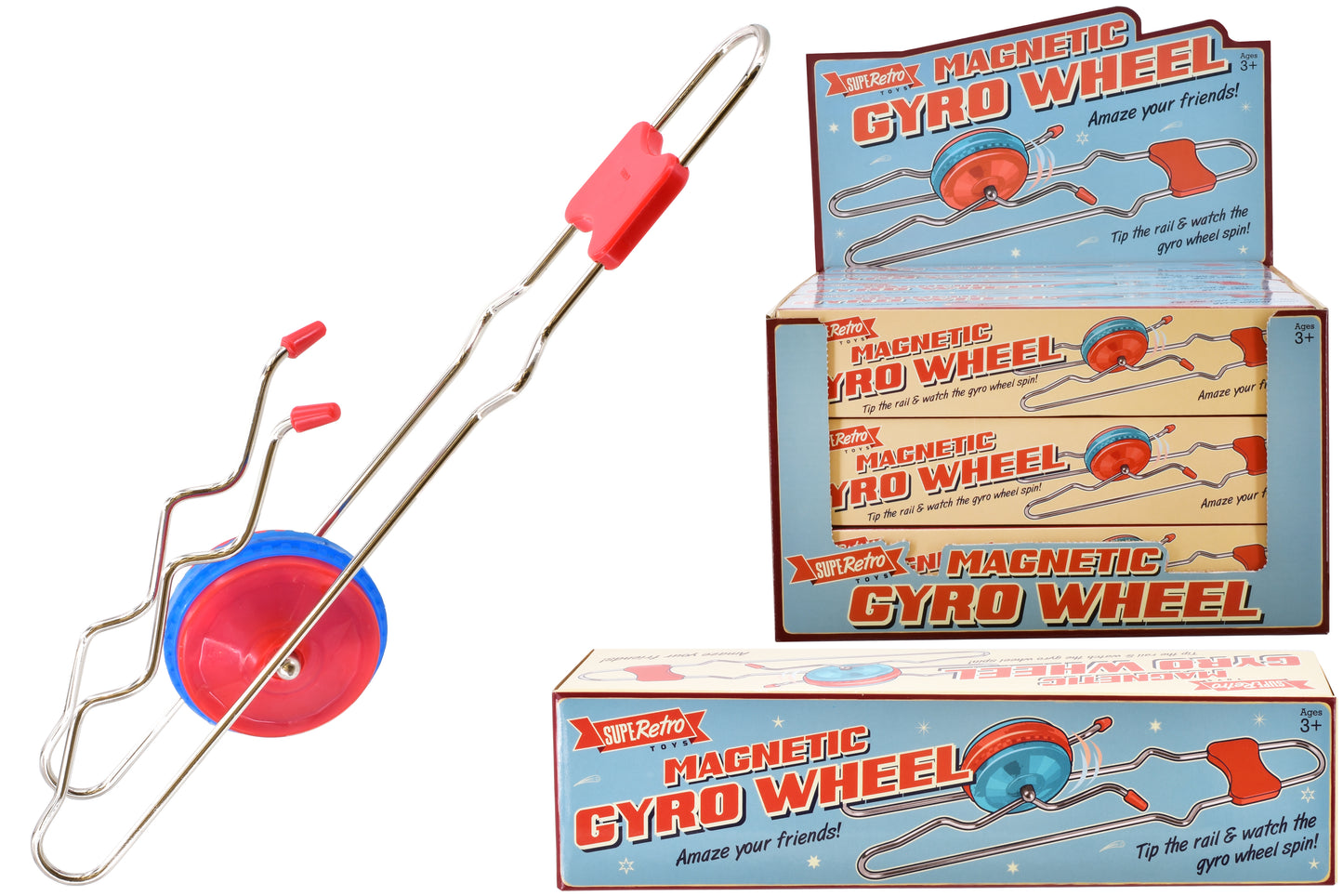 MAGNETIC WHEEL "RETRO" IN COLOUR BOX & DISPLAY BOX