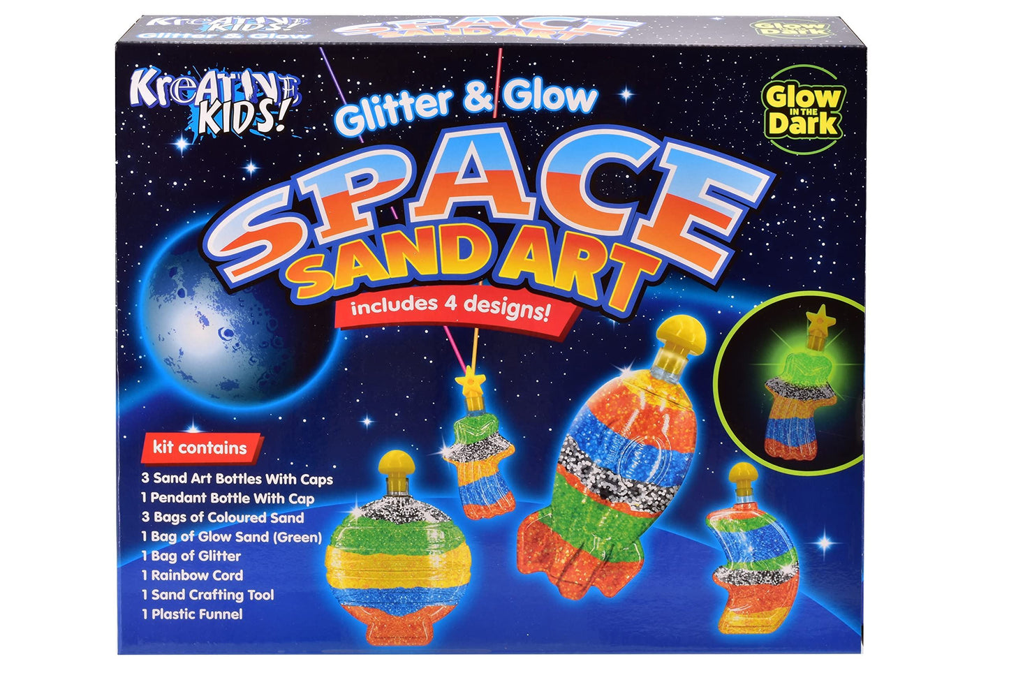 GLITTER AND GLOW SPACE SAND ART