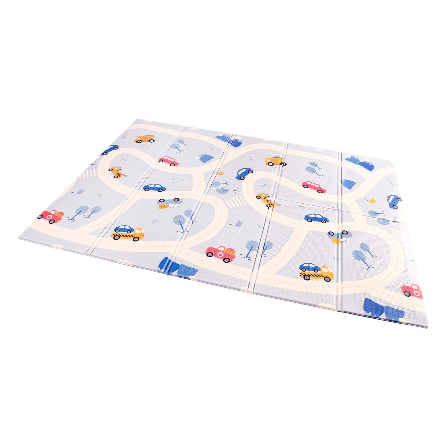 KandyToys 1.98m x 1.48m Folding Road Baby Play Mat | Thick Padded XPE Baby Crawl Mat | Waterproof