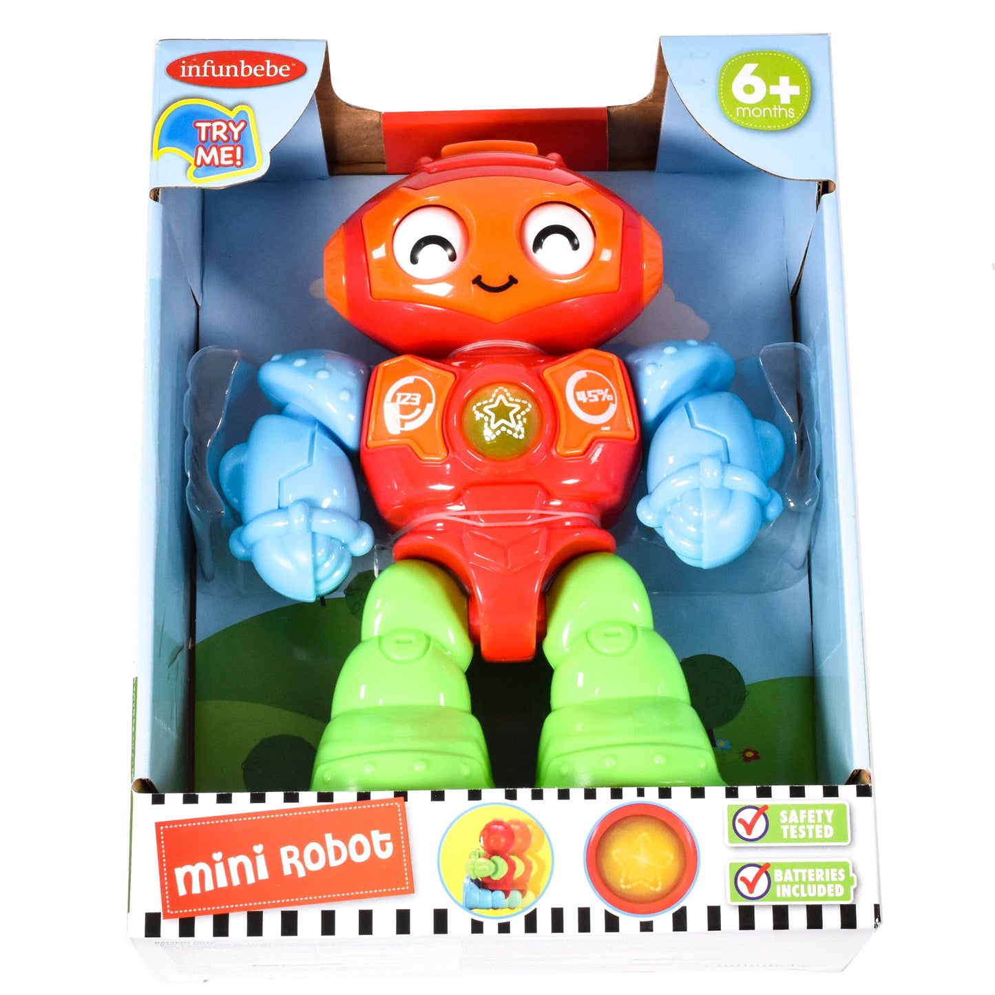 KandyToys Interactive Mini Robot Toy with Sound, Lights and Moving Joints