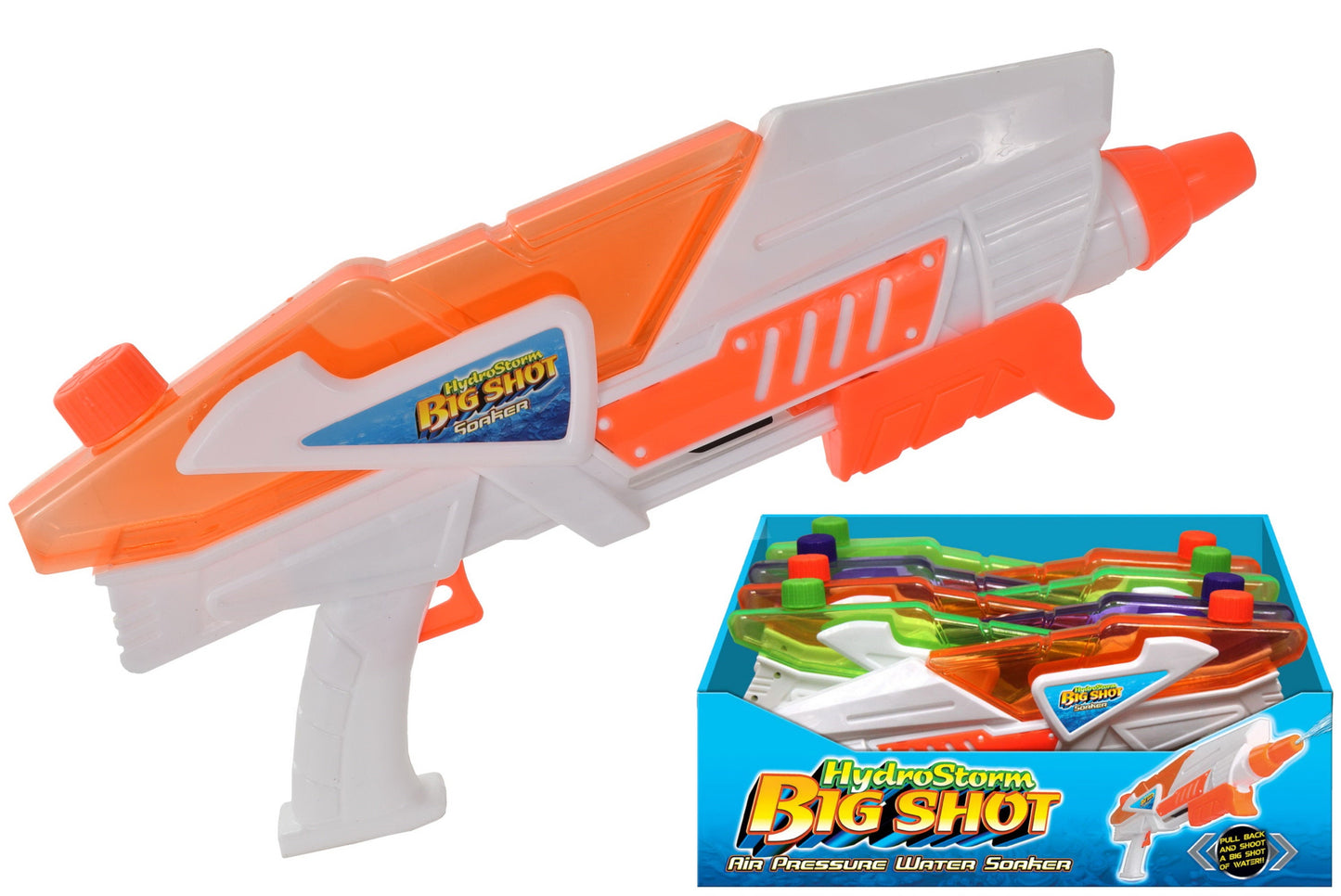 HydroStorm Big Shot Soaker Water Pistol | 39cm Pump Action Triggered Water Gun