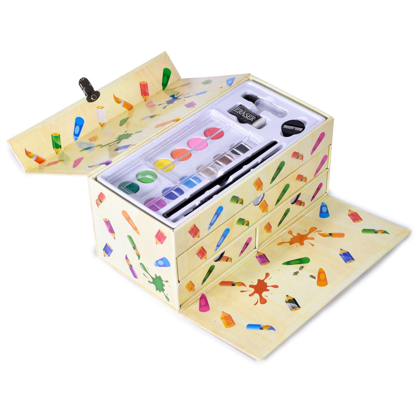 Kreative Kids 54 Piece Kids Art Set in Box with Drawers
