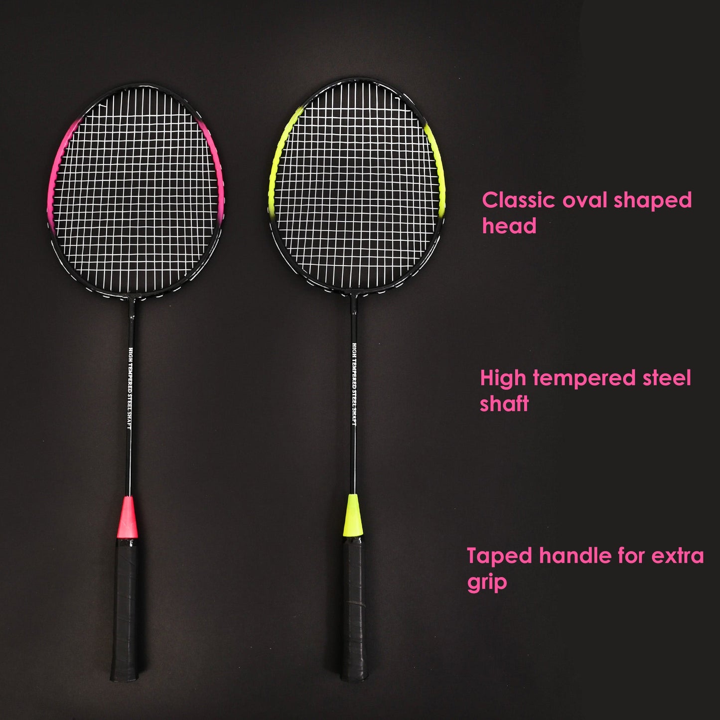 M.Y Family Badminton Set with Net 4 Player Badminton Rackets | Outdoor Games