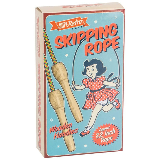 SKIPPING ROPE "RETRO" IN COLOUR BOX & DISPLAY BOX