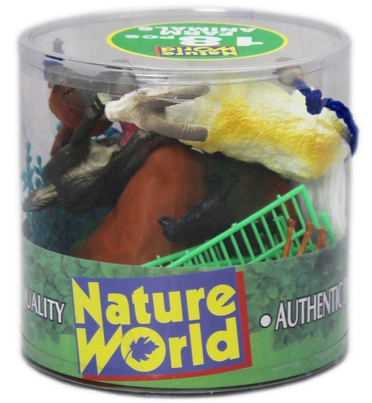 18PC WILD ANIMALS IN TUB - 2 ASSORTED