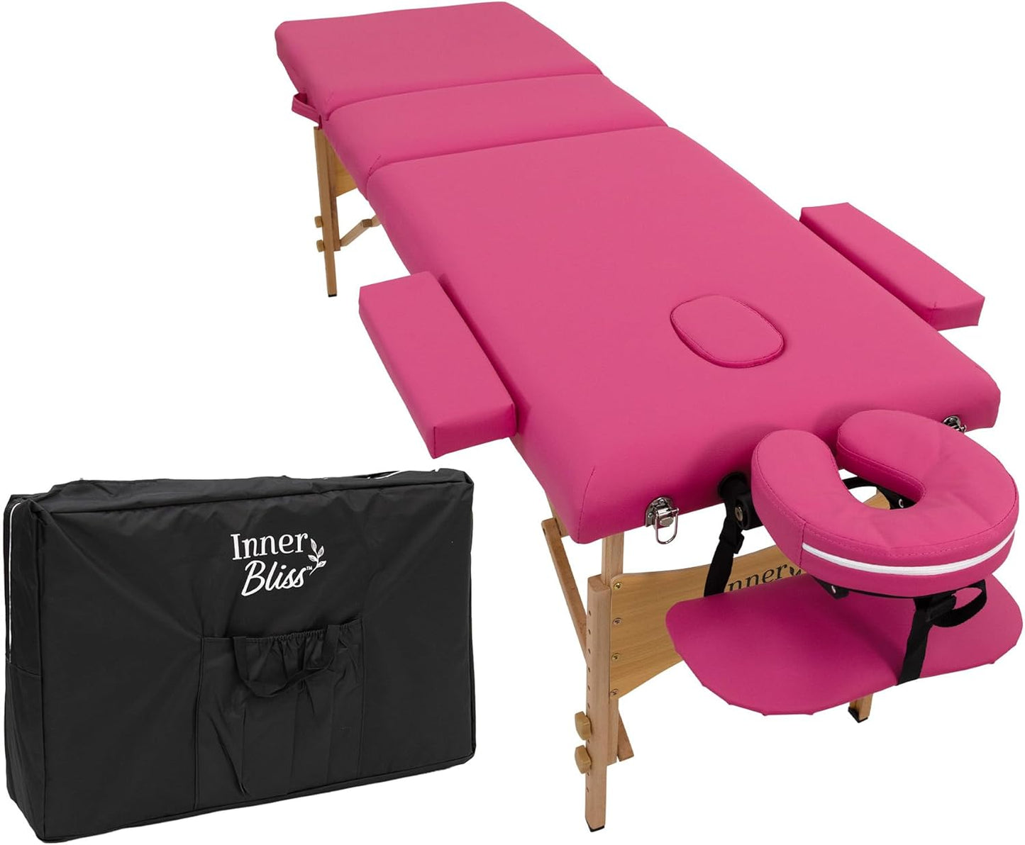 Inner Bliss Portable Massage Table 3 Section Folding Therapy Spa Bed