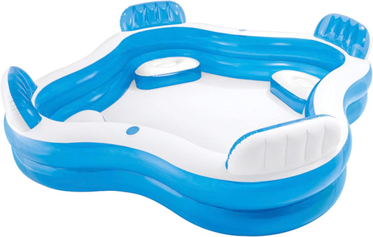 Inflatable Swim Center Family Lounge, 90 x 90 x 26 inches