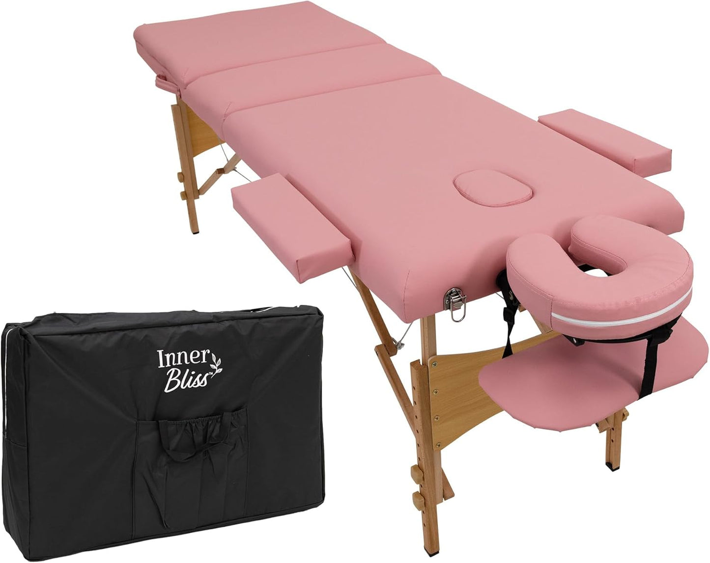 Inner Bliss Portable Massage Table 3 Section Folding Therapy Spa Bed