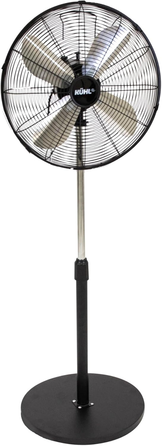 KÜHL 16" Electric Pedestal Fan | 3 Speed Settings | 80° Oscillation | Adjustable Standing Fan | Easy to Assemble | Home & Office