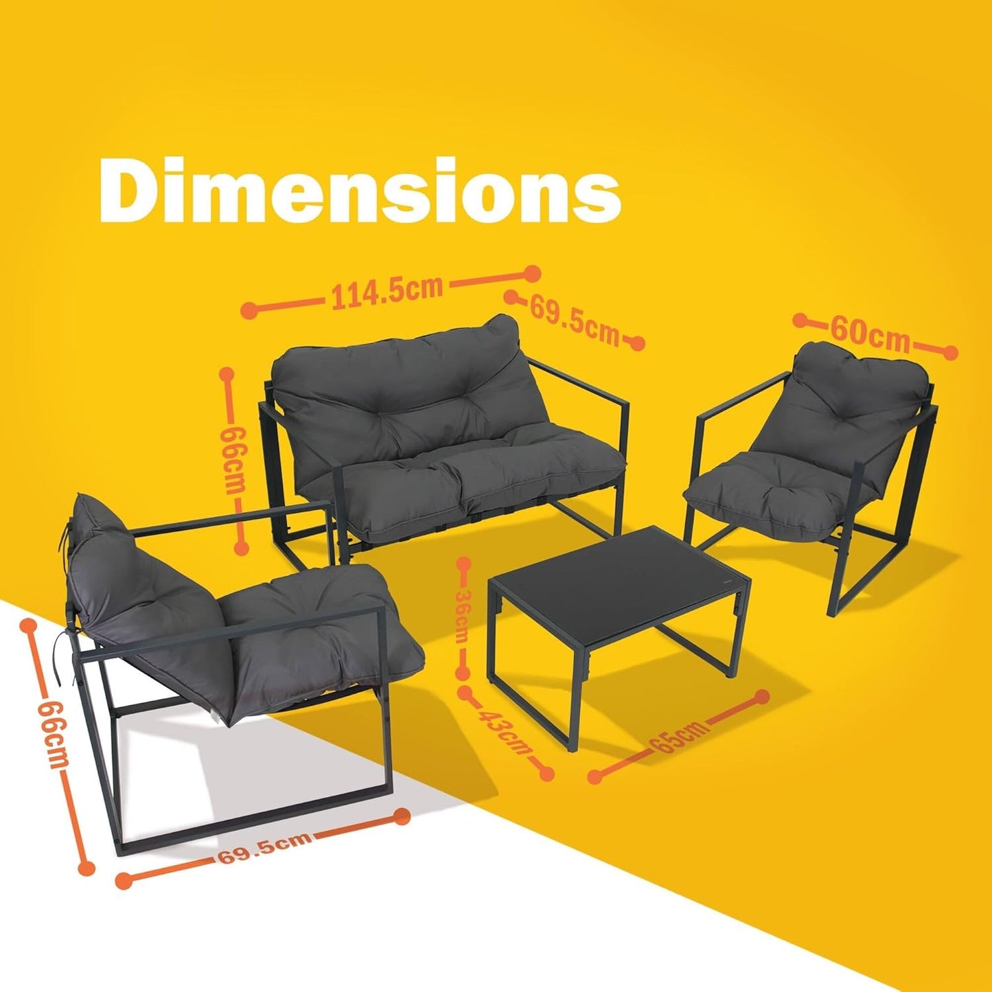 Solterra Four Piece Garden Furniture Set