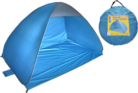 KandyToys Pop Up Beach Shelter Tent | 2-3 Person Automatic Sun Protection | 200 x 120cm