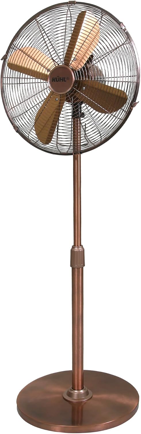 KÜHL 16" Electric Pedestal Fan | 3 Speed Settings | 80° Oscillation | Adjustable Standing Fan | Easy to Assemble | Home & Office