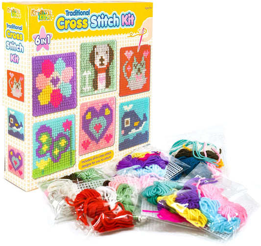 Kreative Kids 6-in-1 Cross Stitch Kit