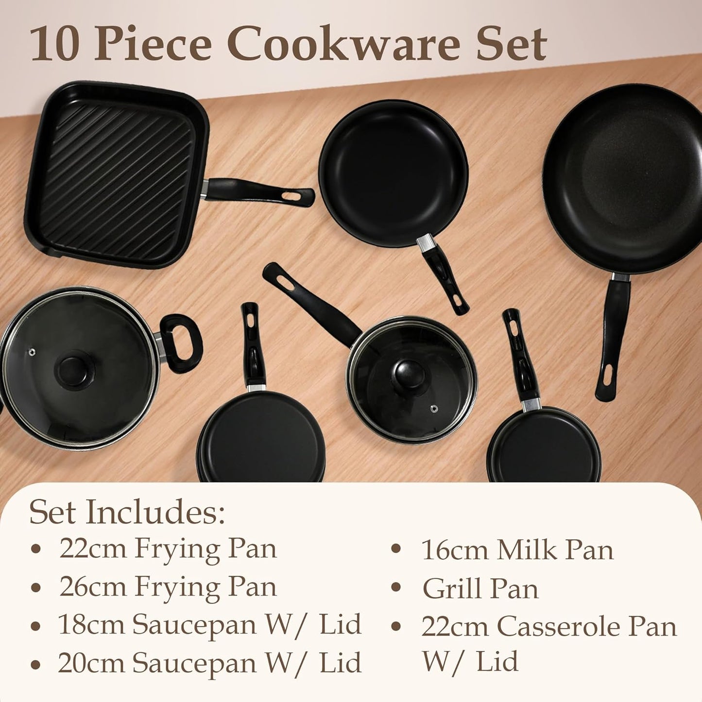 Carter & Clay 10pc Cookware Set
