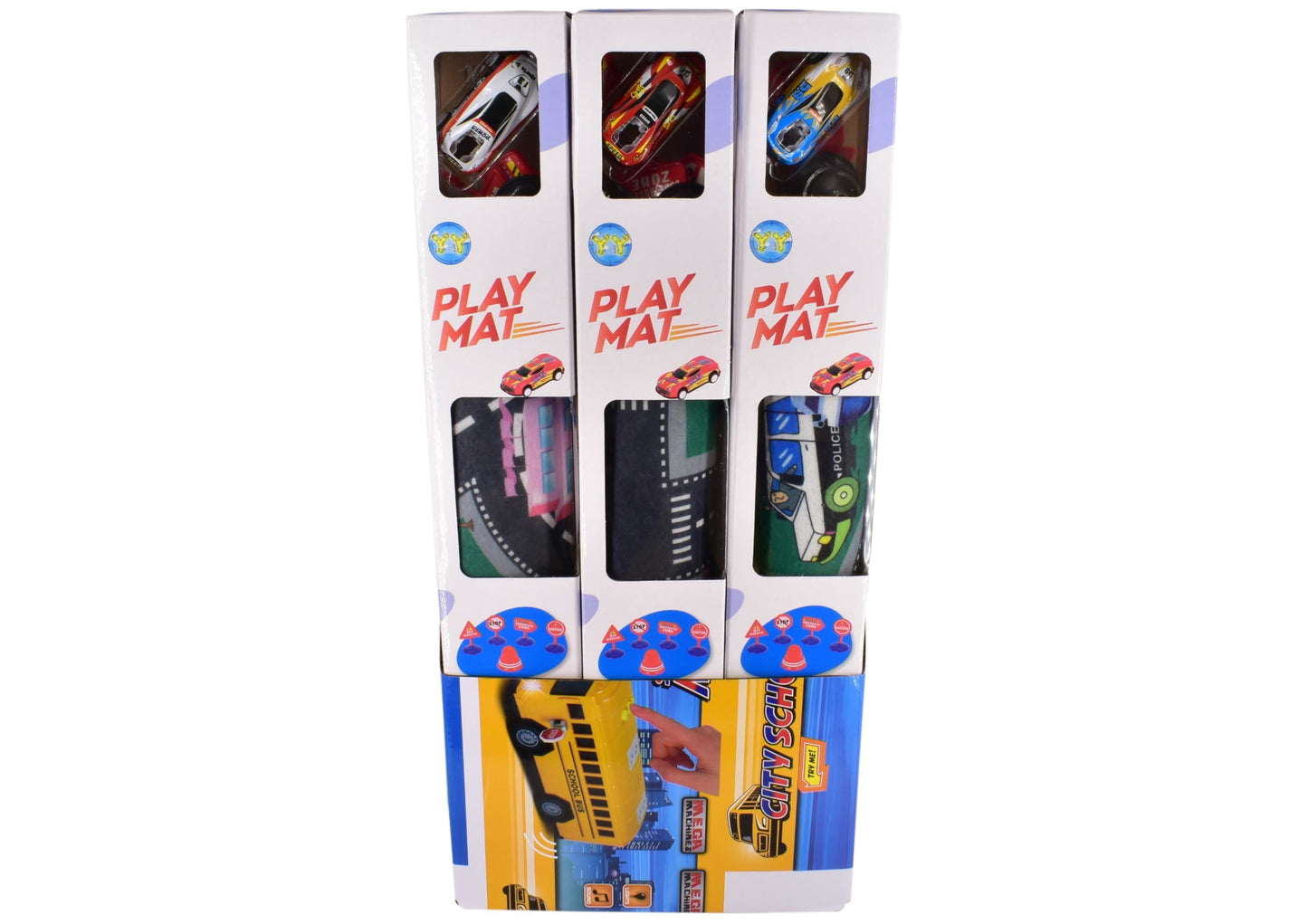 PLAY MAT AND VEHICLE SET 3 ASSORTED