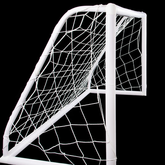 M.Y Football Goal - 8ft x 4ft Kids Football Goal with Thick All Weather PVC Goal Posts & High Strength 2mm Nylon Football Net