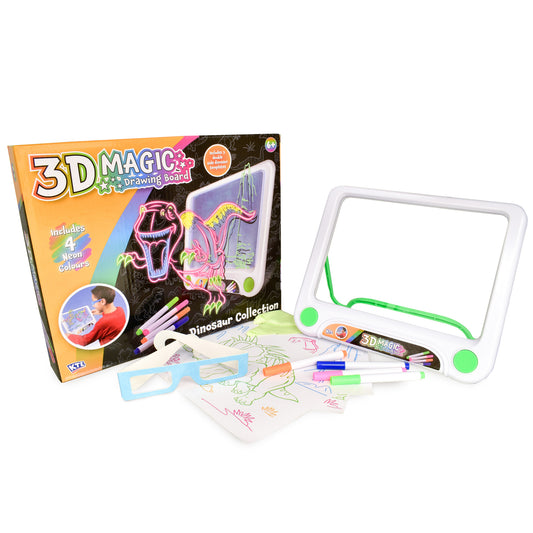 M.Y KandyToys 3D Neon Drawing Board Dinosaur Themed Educational Doodle Board Kids Toy