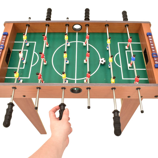 M.Y 27" Freestanding Table Top Football Game | 69cm x 37cm x 62cm | Nine-A-Side Freestanding Foosball Table Game | Football Gift