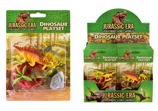 DINOSAURS (3 ASSORTED) ON BLISTERCARD - DBX