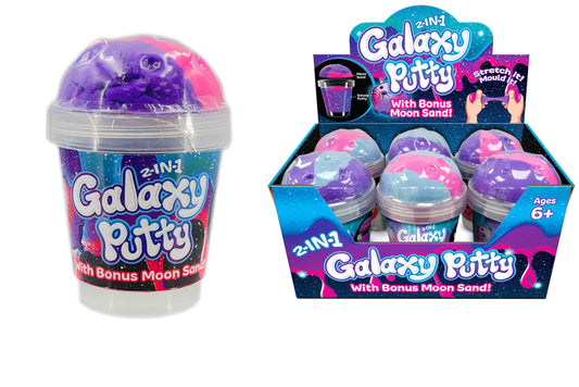 GALAXY PUTTY & MOON SAND IN DISPLAY BOX