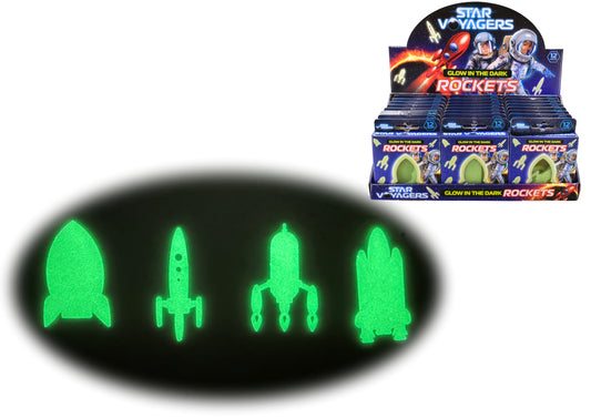 GLOW IN THE DARK ROCKETS - DISPLAY BOX