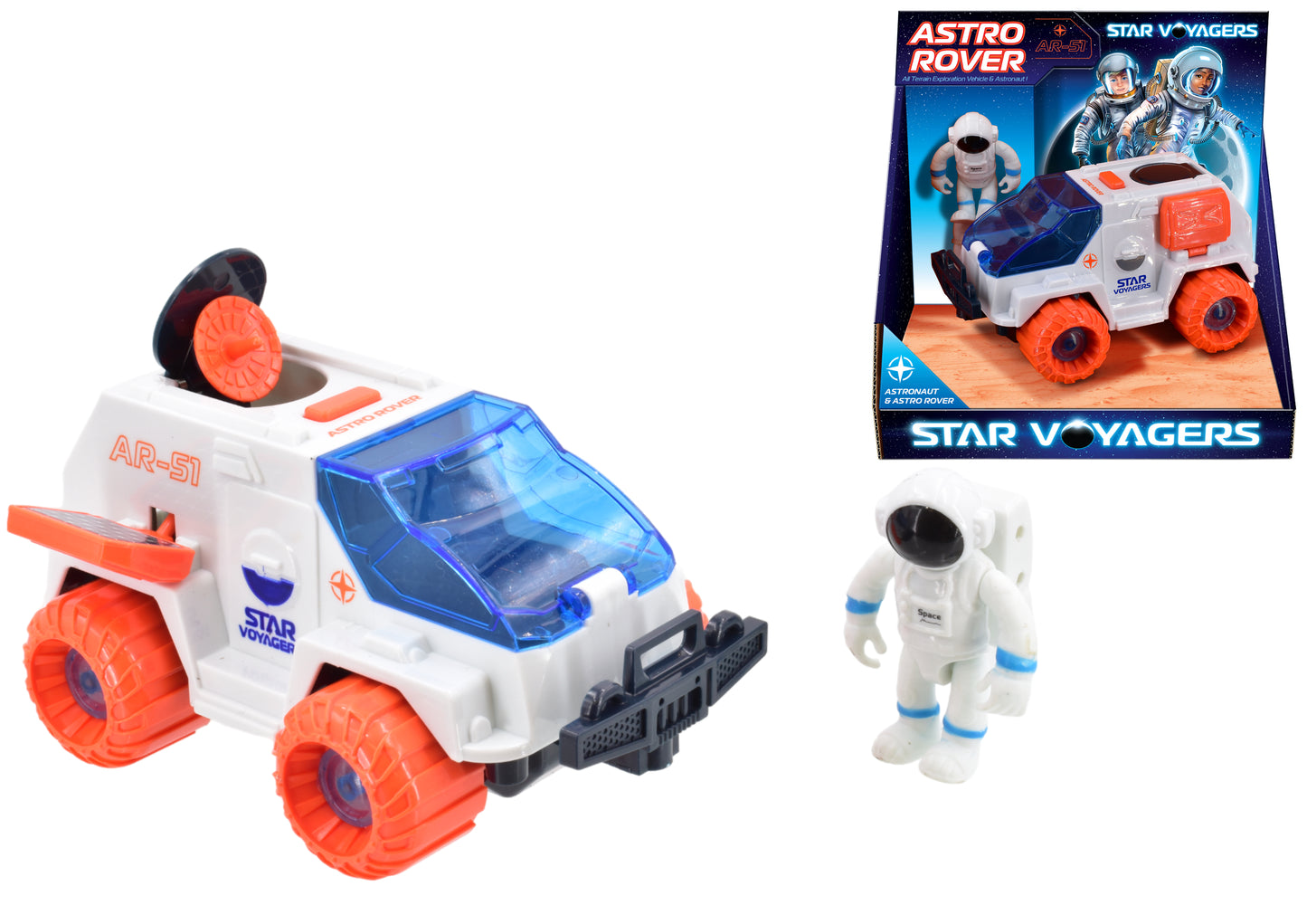 SPACE CAR WITH ASTRONAUT SET IN COLOUR BOX