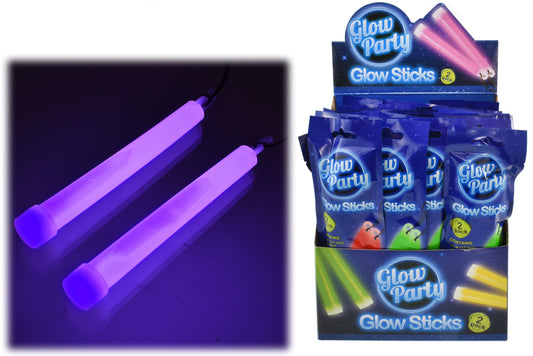 2PC 6" GLOW STICKS IN DISPLAY BOX