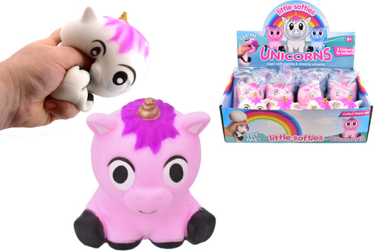 SOFT STRETCHY UNICORNS IN DISPLAY BOX (3 ASST)