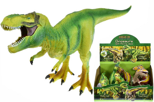 27CM DINOSAURS WITH MOVING JAW IN DISPLAY BOX