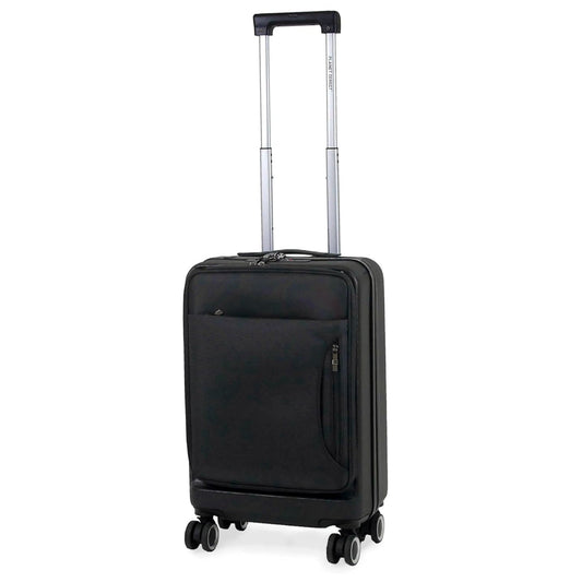 Planet Direct Suitcase (56x36x24cm) with Cup & Phone Holder | USB Port | Lightweight ABS Hybrid Shell | 4 Spinner Wheels | Laptop Pouch | Travel Luggage