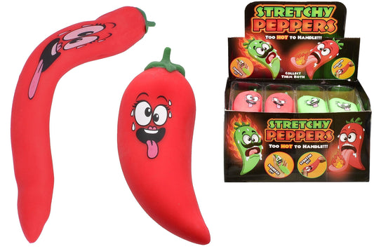 STRETCHY PEPPERS IN DISPLAY BOX (2 ASSORTED)