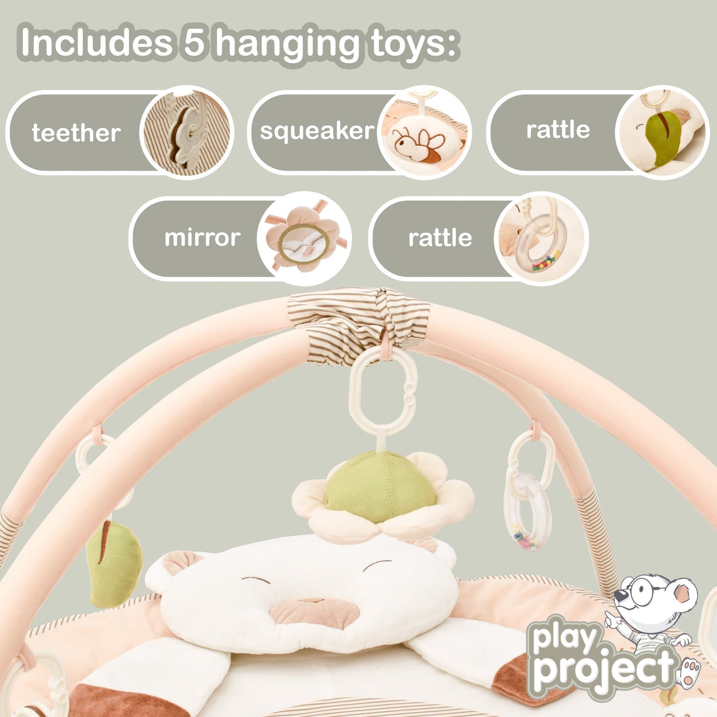 Play Project by KandyToys Baby Play Gym Activity Playmat