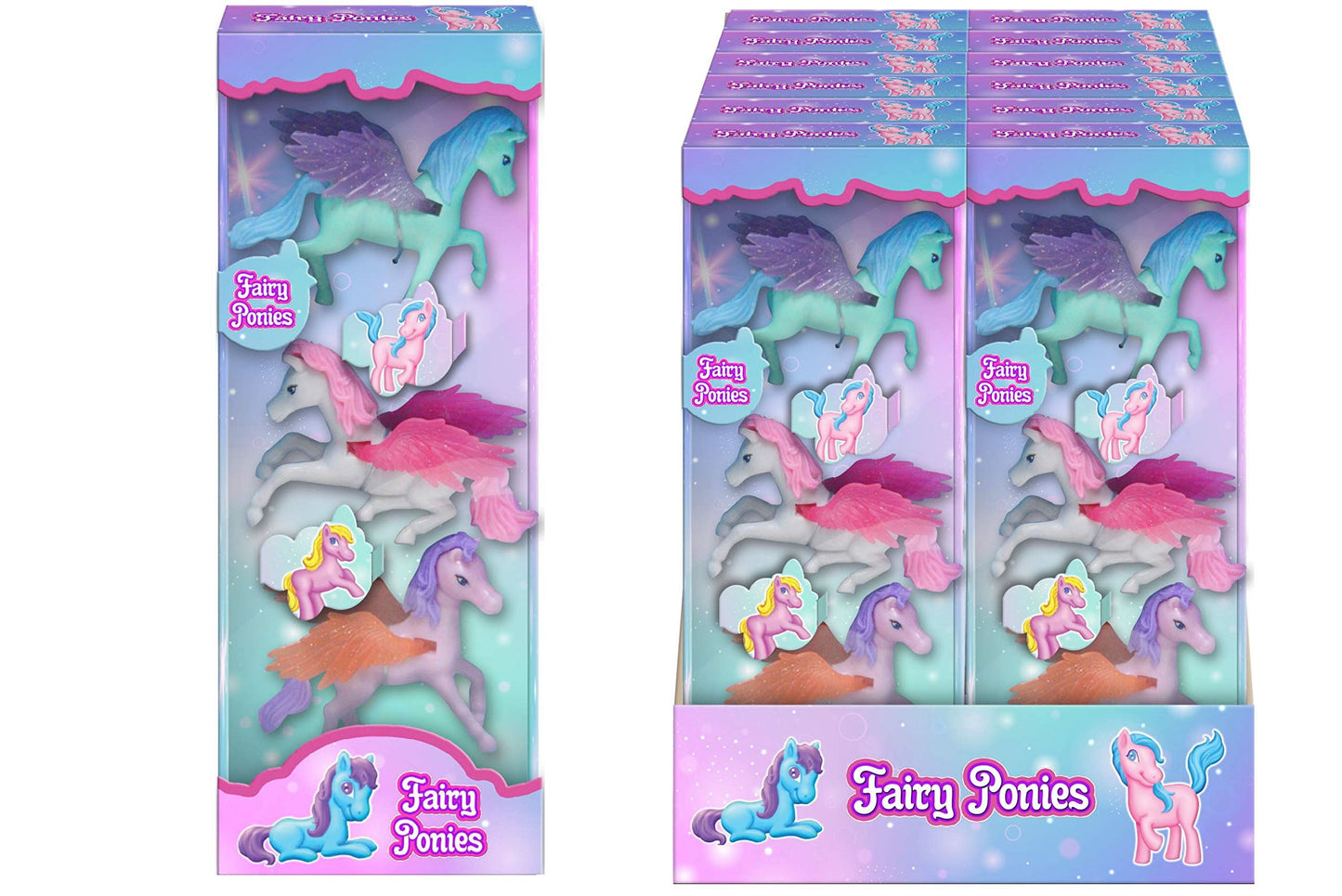 3PC FAIRY PONIES IN COLOUR BOX/DISPLAY BOX