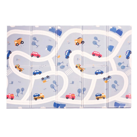 KandyToys 1.98m x 1.48m Folding Road Baby Play Mat | Thick Padded XPE Baby Crawl Mat | Waterproof