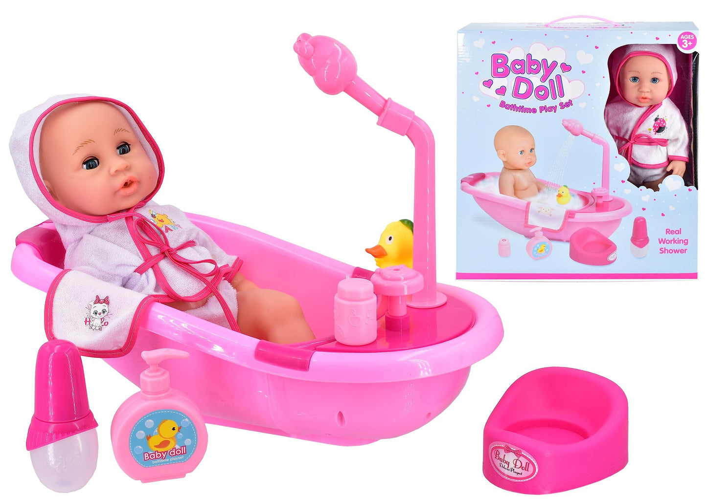 BABY DOLL BATHTIME PLAYSET