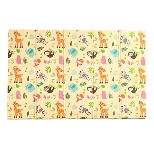 KandyToys 1.98x 1.48m Folding Wildlife Mat | Thick Padded XPE Baby Crawl Mat | Waterproof | Safe