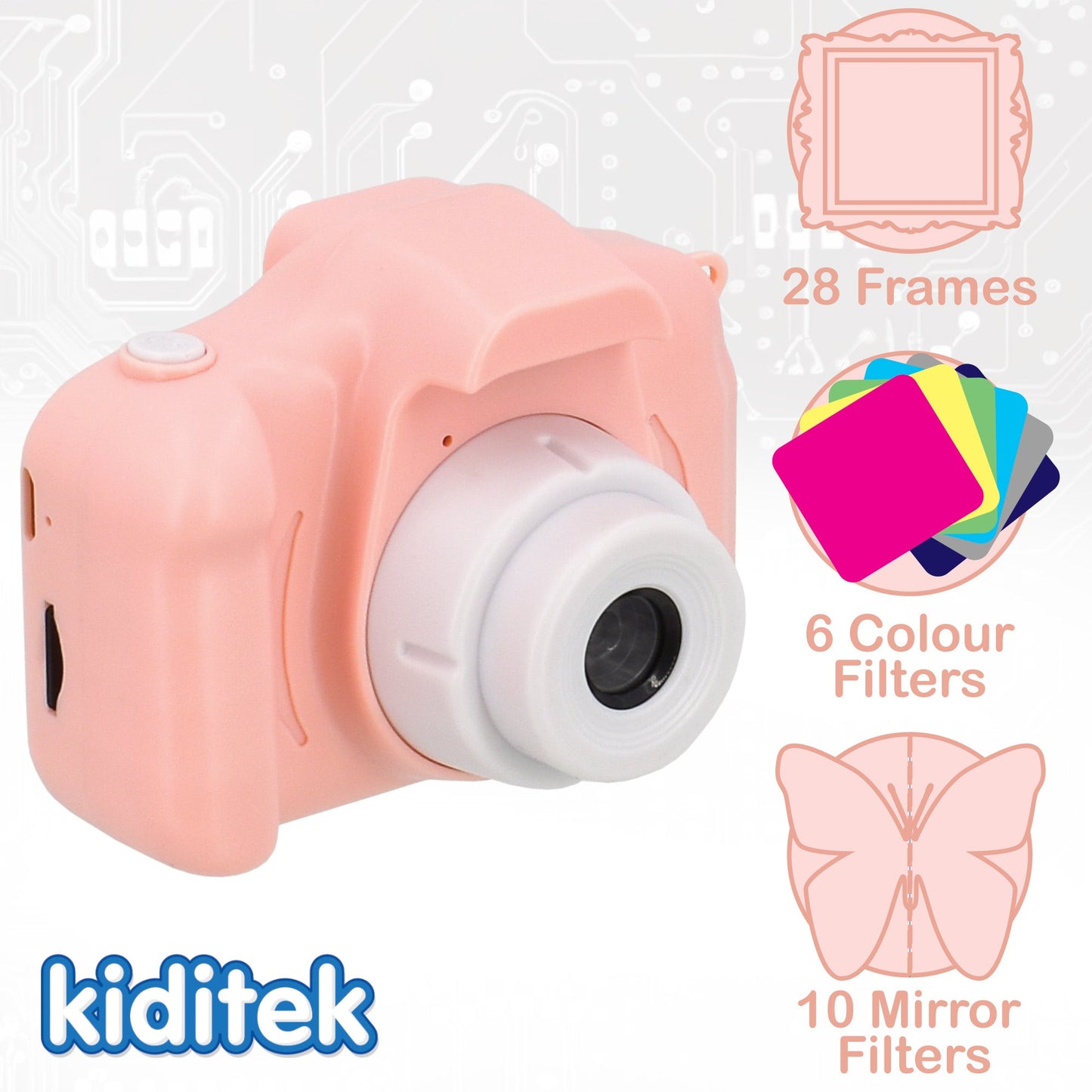 Kiditek by KandyToys Kids Digital Camera Full HD Colour Display 20MP Camera 2" Screen