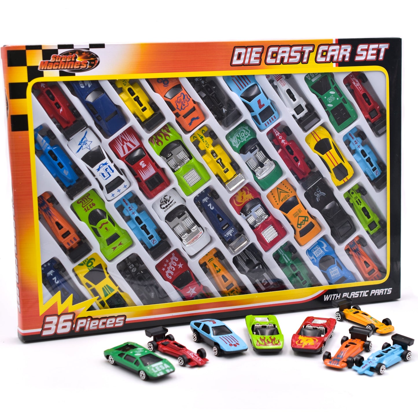 Die Cast Metal Toy Cars 36 Piece Set