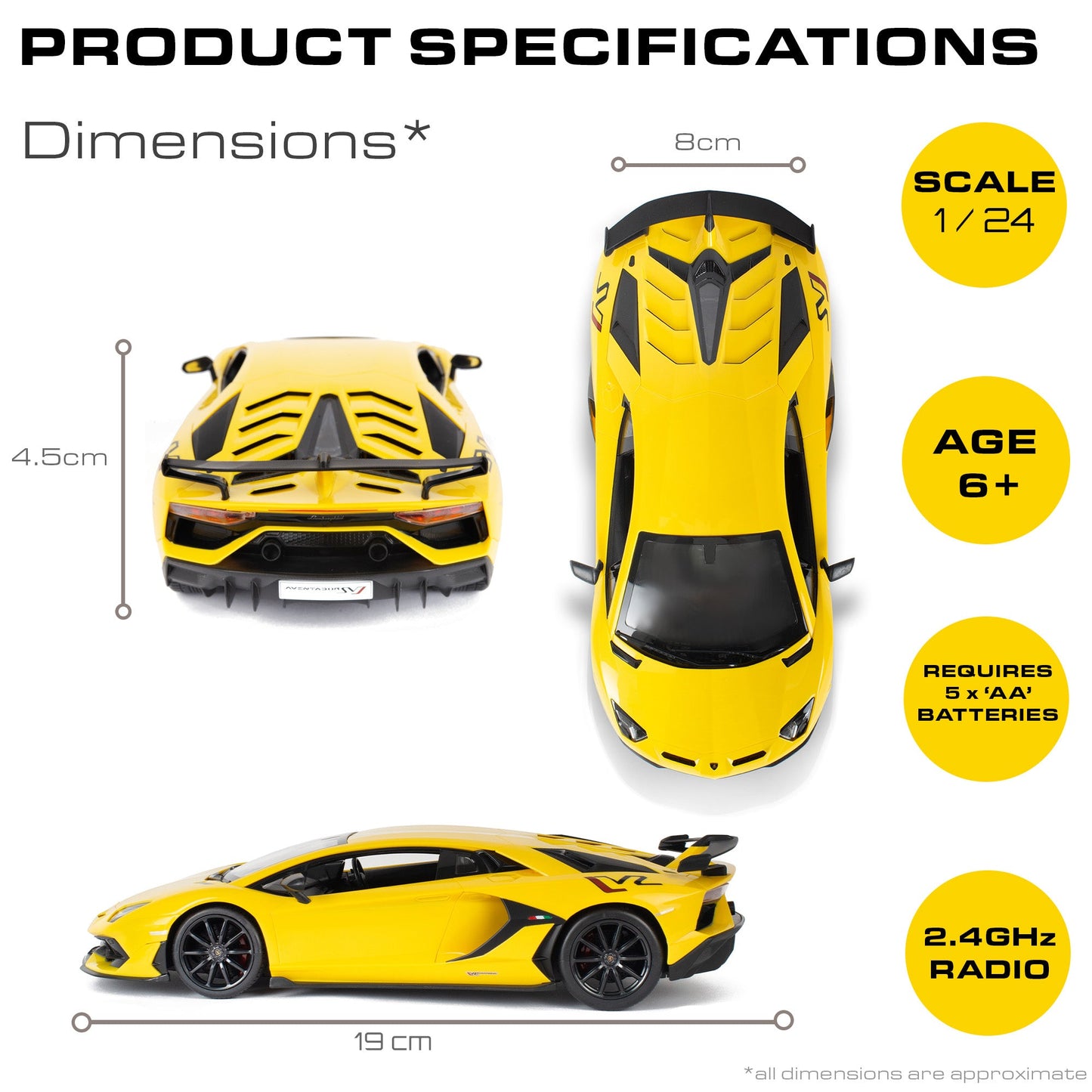 Remote Control 1:24 Lamborghini Aventador