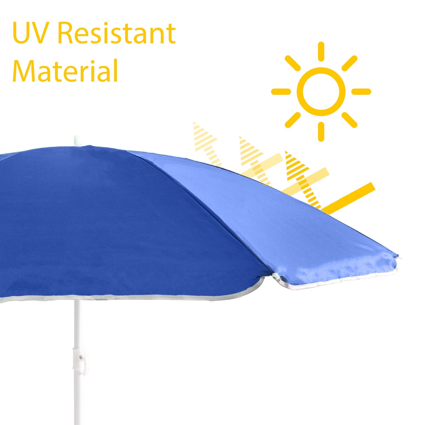 Out There! Blue 1.6m Garden Parasol Umbrella Sun Shade with Adjustable Height Tilt Function and UPF40+ Protection