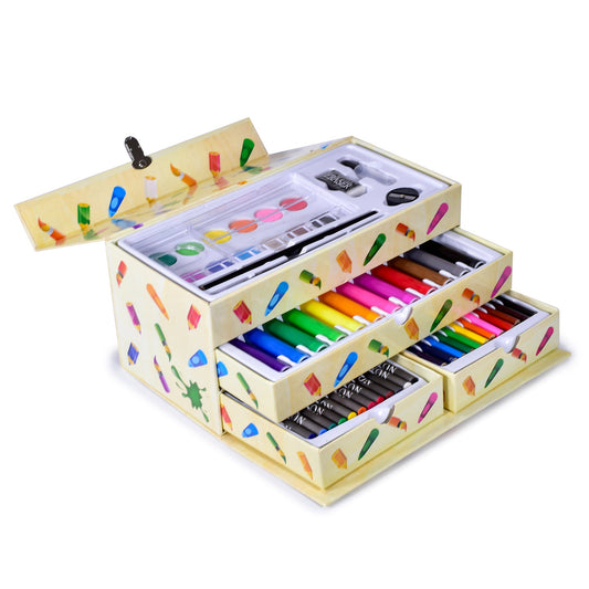 Kreative Kids 54 Piece Kids Art Set in Box with Drawers
